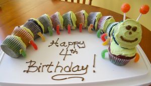 Caterpillar Cupcake - kids love it!