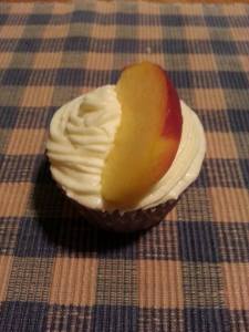 Peach Cupcake with Peach flavoured buttercream frosting
